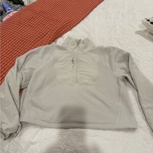 Lululemon Athletica Light Gray Fleece Top